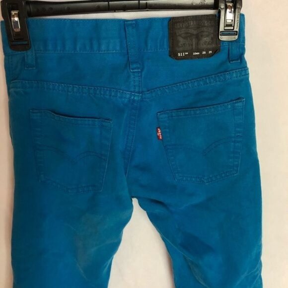 511 kids levi's Strauss blue jeans skinny blue pockets zipper size kids 10 READ - Picture 7 of 8